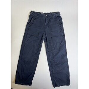 Anthropologie Pilcro Wide Leg Pants Blue Big Pockets Women’s Size 30